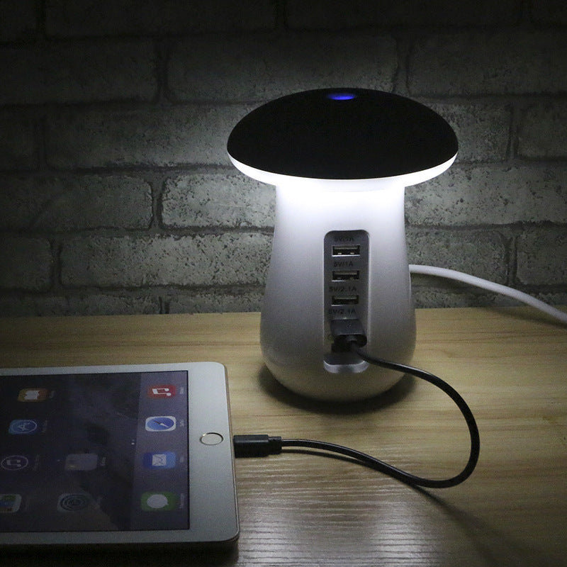 Lampe LED champignon 2 en 1 avec port de chargement USB